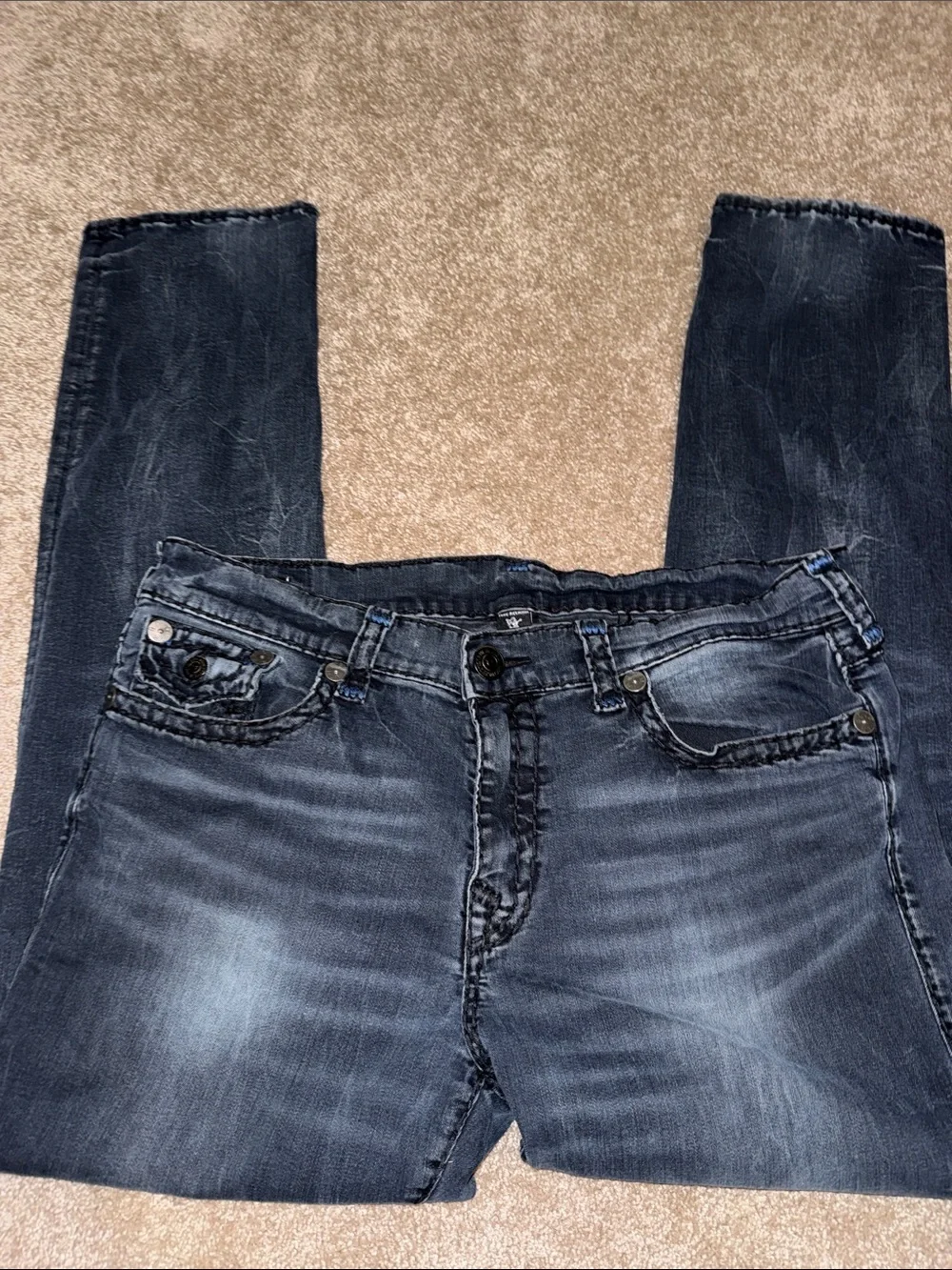 True Religion Ricky Jeans - Size 38 - Back Flap Pockets